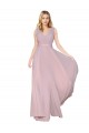 Discount V-Back V-Neck Soft Chiffon Primrose Long Evening Dress UK