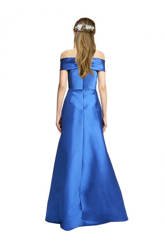Discount Off the Shoulder Satin Long Evening Dresses UK