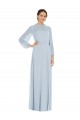Discount Keyhole Back Strapless Soft Chiffon Sea Glass Long Maxi Evening Dress UK
