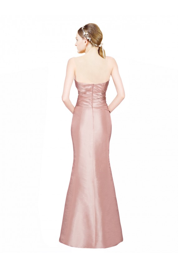 Discount Low Back Sweetheart Stretch Satin Long Evening Dress UK