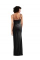 Discount Low Back Cowl Neck Stretch Velvet Black Long Evening Dress UK