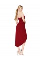 Discount Sweetheart Stretch Crepe Burgundy Knee Length Sexy Evening Dress UK