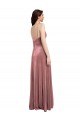 Discount Low Back V-Neck Stretch Velvet Cinnamon Rose Long Sexy Evening Dress UK