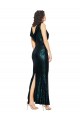 Discount V-Neck Sequin Dark Green Long Evening Dress UK