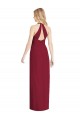 Discount Halter Neck Soft Chiffon Desert Rose Long Maxi Evening Dress UK