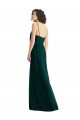 Discount Low Back V-Neck Soft Chiffon Ever Green Long Maxi Evening Dress UK