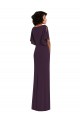 Discount V-Neck Spandex Grape Long Maxi Evening Dress UK