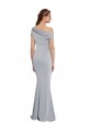 Discount One Shoulder Stretch Crepe Grey Long Evening Dress UK