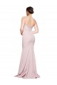 Discount Low Back Strapless Stretch Crepe Mauve Sweep Train Evening Dress UK