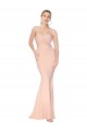 Discount Sweetheart Stretch Crepe Nude Long Evening Dress UK