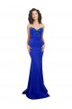 Discount Low Back Sweetheart Stretch Crepe Royal Blue Long Sexy Evening Dress UK