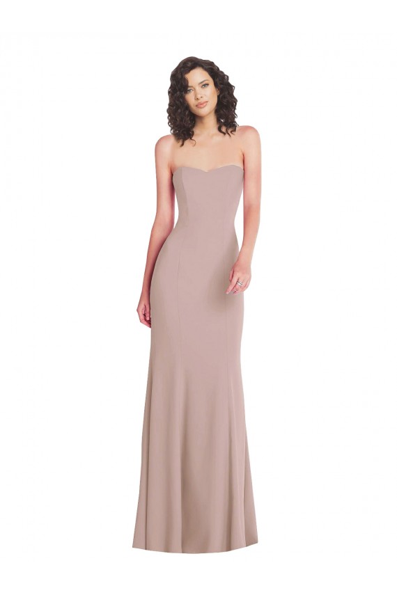 Discount Sweetheart Stretch Crepe Dusty Pink Long Evening Dresses UK
