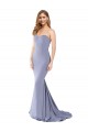 Discount Low Back Sweetheart Stretch Crepe Smoke Blue Long Evening Dress UK