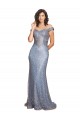 Discount Off the Shoulder Sequin Long Evening Dress UK
