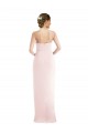 Discount Halter Neck Stretch Crepe Pink Long Maxi Wedding Party Dress UK