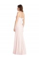 Discount Low Back Sweetheart Stretch Crepe Pink Long Semi Formal Evening Dress UK