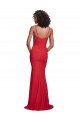 Discount Spaghetti Straps Stretch Crepe Red Long Wedding Party Dress UK
