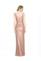 Discount V-Neck Sequin Rose Gold Long Evening Dress UK