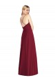Discount Open Back Spaghetti Straps Soft Chiffon Royal Blue Long Maxi Evening Dress UK