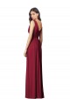 Discount V-Back V-Neck Soft Chiffon Royal Blue Long Maxi Evening Dress UK