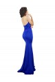 Discount Low Back Sweetheart Stretch Crepe Royal Blue Long Sexy Evening Dress UK