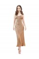 Discount Open Back Cowl Neck Silky Satin Rose Gold Midi Length Evening Dress UK