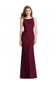 Discount Open Back Bateau Neck Stretch Crepe Burgundy Gold Long Semi Formal Evening Dress UK