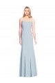 Discount Low Back Sweetheart Stretch Crepe Light Sky Blue Long Evening Dress UK